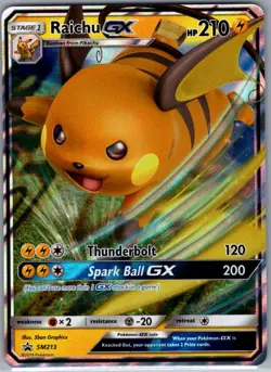 Raichu GX SM213 SM Promos - Pokemon Card - NM - Image 1