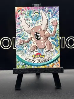 Pinsir #127 1998 Topps Pokemon TV Animation Edition Blue Logo Pokemon Card - Image 2