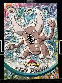 Pinsir #127 1998 Topps Pokemon TV Animation Edition Blue Logo Pokemon Card - Image 3