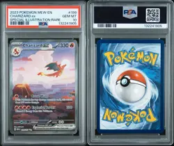 Pokemon TCG Charizard EX 199/165 Scarlet Violet 151 English Card PSA 10 Gem Mint - Image 3