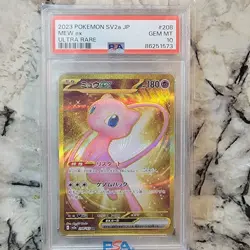 PSA 10 Mew EX Ultra Rare 208/165 2023 SV2a Pokemon Card 151 JPN PSA GEM MINT 10 - Image 1