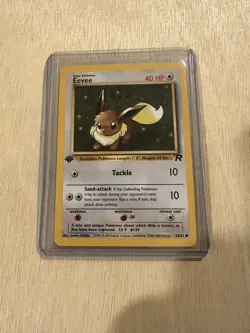 1st Edition Eevee 55/82 - Team Rocket - Pokemon Card - Near Mint (NM) - Image 1