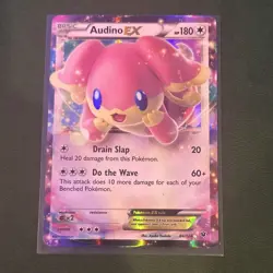 Pokemon Audino EX Ultra Rare Holo Card Fates Collide 84/124 180 HP English - Image 1