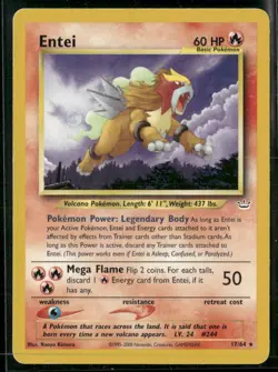 ✰ ENTEI 17/64 RARE NEO REVELATION POKEMON ✰ MP - Image 2