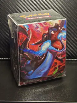 Pokemon TCG Mega Charizard X Deck Box Storage Box Mega Charizard UPC Deck Box - Image 1