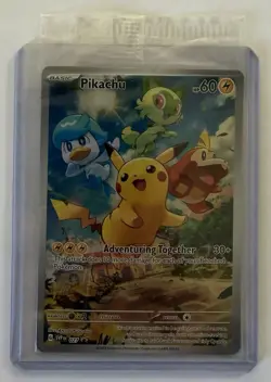 SEALED Pokemon Pikachu SVP 027 Scarlet & Violet Full Art Holo Black Star Promo - Image 3