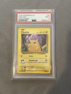 Pokemon TCG Pikachu Evolutions 35/108 Regular Common PSA 9 - Image 1