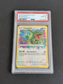 2020 Pokemon TCG Vivid Voltage PSA 10 Rayquaza Amazing Rare 138/185 Trading Card - Image 1