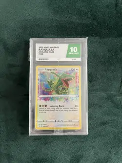 Pokemon TCG Vivid Voltage - Rayquaza Amazing Rare 138/185 ACE 10 - Image 1
