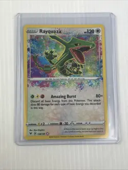 2020 Pokemon TCG Rayquaza 138/185 Amazing Rare Vivid Voltage NM - Image 1