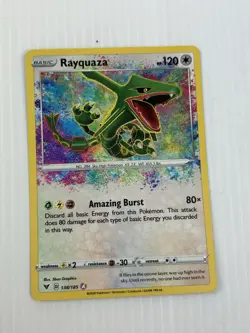 2020 Pokemon TCG Rayquaza 138/185 Amazing Rare Vivid Voltage NM - Image 3
