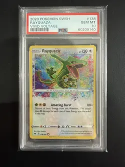 PSA 10 Rayquaza 138/185 Vivid Voltage Amazing Rare POKEMON - Image 1