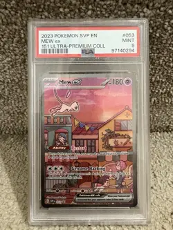 PSA 9 Mew ex 151 UPC Set 053 SVP Promo Pokemon Card Game - Image 1