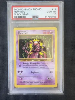Pokemon Mewtwo 14 Black Star Promo 2000 - PSA 10 Gem Mint - POP 313 - Image 1