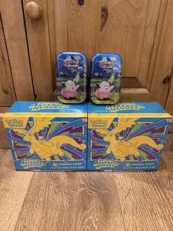Pokemon Centre Ascended Heroes ETB X2 & 2x Mini Tin: Clefairy & Chikorita, NEW - Image 1