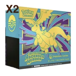 2x Pokemon TCG: Mega Evolution Ascended Heroes Pokemon Center ETB NEW Sealed - Image 1
