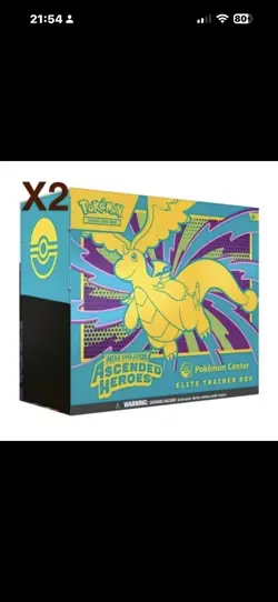 2x Pokemon TCG: Ascended Heroes - Pokemon Center ETB - CONFIRMED PRESALE - 20FEB - Image 1