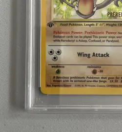 Aerodactyl 1st Edition RARE Prerelease POKEMON Card PSA 8 NM-MT FOSSIL Holo 1/62 - Image 4