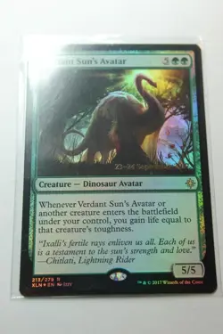 MTG Verdant Sun's Avatar x1-Foil -Ixalan Promos-Lightly Played - Image 1