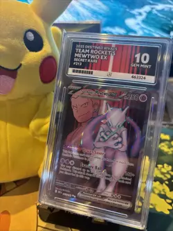ACE 10 Team Rockets Mewtwo 213/182 Destined Rivals Gem Mint Pokemon Card - Image 1