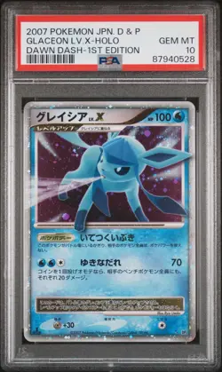 Pokemon Card PSA 10 Glaceon LV.X Dawn Dash DP4 - Image 1