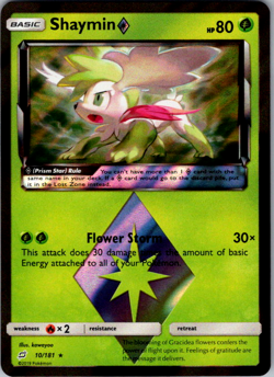 Shaymin 10/181 Sun & Moon Team Up Prism Star Holo Rare Pokemon TCG NM - Image 1