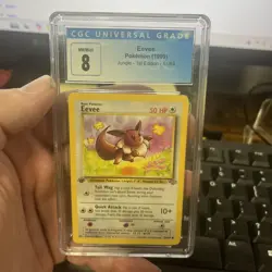 Pokemon Eevee 1st Edition 1999 Jungle CGC NM/Mint Grade 8 - Image 1