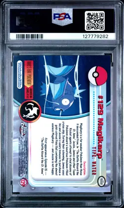 2000 TOPPS CHROME POKEMON T.V. #129 MAGIKARP PSA 8 - Image 2