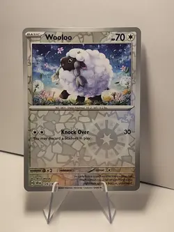 Wooloo 124/142 Sv07: Stellar Crown Reverse Holo Pokemon TCG NM - Image 1