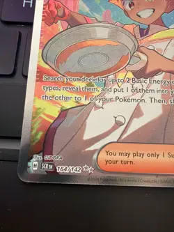 Pokemon TCG Sv07: Stellar Crown Crispin 164/142 Trainer Full Art Ultra Rare NM - Image 2
