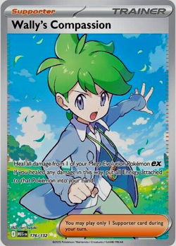 Pokemon TCG Wally's Compassion 176/132 Mega Evolution Full Art Ultra Rare Holo - Image 1