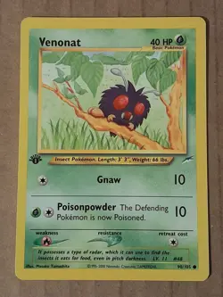 Pokemon Venonat 90/105 1st Edition NEO Destiny NM See Pictures - Image 1
