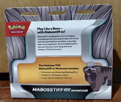 Pokemon Mabosstiff ex Showcase Box Sealed with 3 Booster Packs & 1 Foil - Image 2