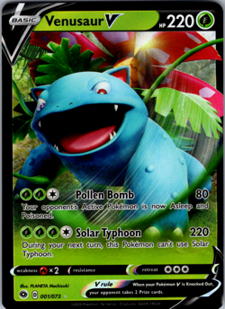 Venusaur V 001/073 Champion's Path Ultra Rare Holo Pokemon TCG NM - Image 1