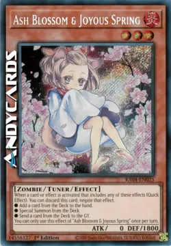 ASH BLOSSOM & JOYOUS SPRING • Segreta • RA04 EN025 • 1Ed • Yugioh! • ANDYCARDS - Image 1