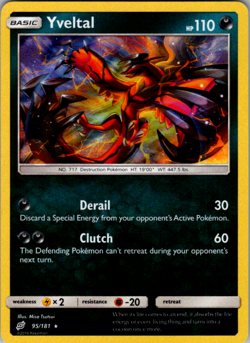 Yveltal 95/181 Sun & Moon Team Up Holo Rare Pokemon TCG NM - Image 1