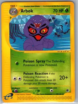 Arbok 35/165 Non Holo Expedition - Pokemon Card - MP - Image 1