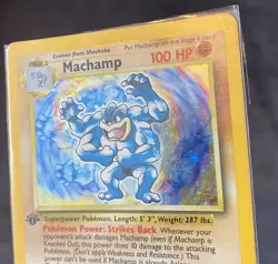 Pokemon TCG Machamp Holo Card Base Set 1st Edition 8/102 Used +VAT - Image 2