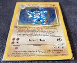 Pokemon TCG Machamp Holo Card Base Set 1st Edition 8/102 Used +VAT - Image 3