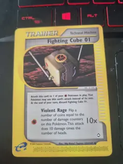 💥Fighting Cube 01 121/147 Aquapolis Pokemon Trainer Card - Image 1