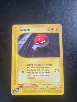 115/147 Voltorb - Aquapolis - Pokemon Card - Light Play - WOTC 💧 - Image 1