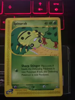 111/147 Spinarak - Aquapolis - Pokemon Card - Excellent- WOTC 💧 - Image 1