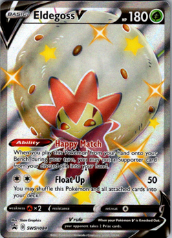Eldegoss V SWSH084 Shining Black Star Promo Shiny Ultra Rare Holo Pokemon TCG NM - Image 1
