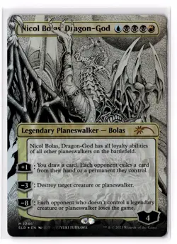 Nicol Bolas, Dragon-God (Borderless) 1246 Secret Lair Drop Series Foil NM - Image 1