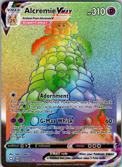Alcremie VMAX 073/072 Shining Fates Full Art Rainbow Rare Holo Pokemon TCG NM - Image 1