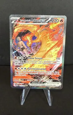 Pokemon Team Rockets Moltres EX Destined Rivals 229/182 SIR Near Mint - Image 1