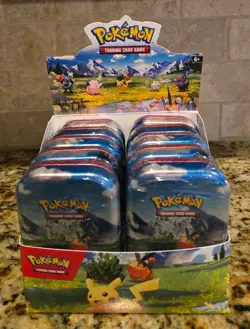 Pokemon TCG: 10x Mega Evolution Ascended Heroes Mini Tins in Display Box - Image 1
