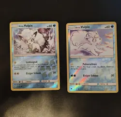 2x Alola Vulpix Reverse Holo Pokemon Karten Sammlung | Sonne&Mond Ara | DE - Image 1