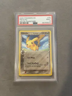 Pokemon TCG Pikachu EX Holon Phantoms 79 Reverse Holo Common PSA 9 - Image 1