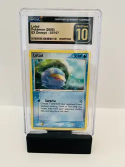 CGC 10 PRISTINE Lotad Pokemon (2005) EX Deoxys 35/107 - Image 1